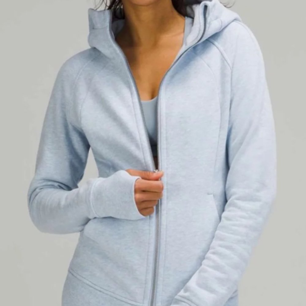 Lululemon Scuba Full-Zip Hoodie Heathered Blue Linen